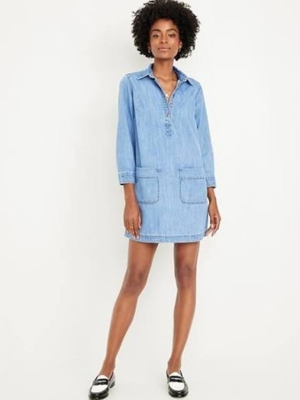 Old Navy Jean Popover Shirt Dress